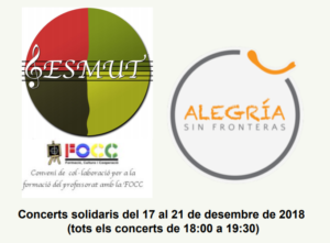 Conciertos solidarios ESMUT 2018