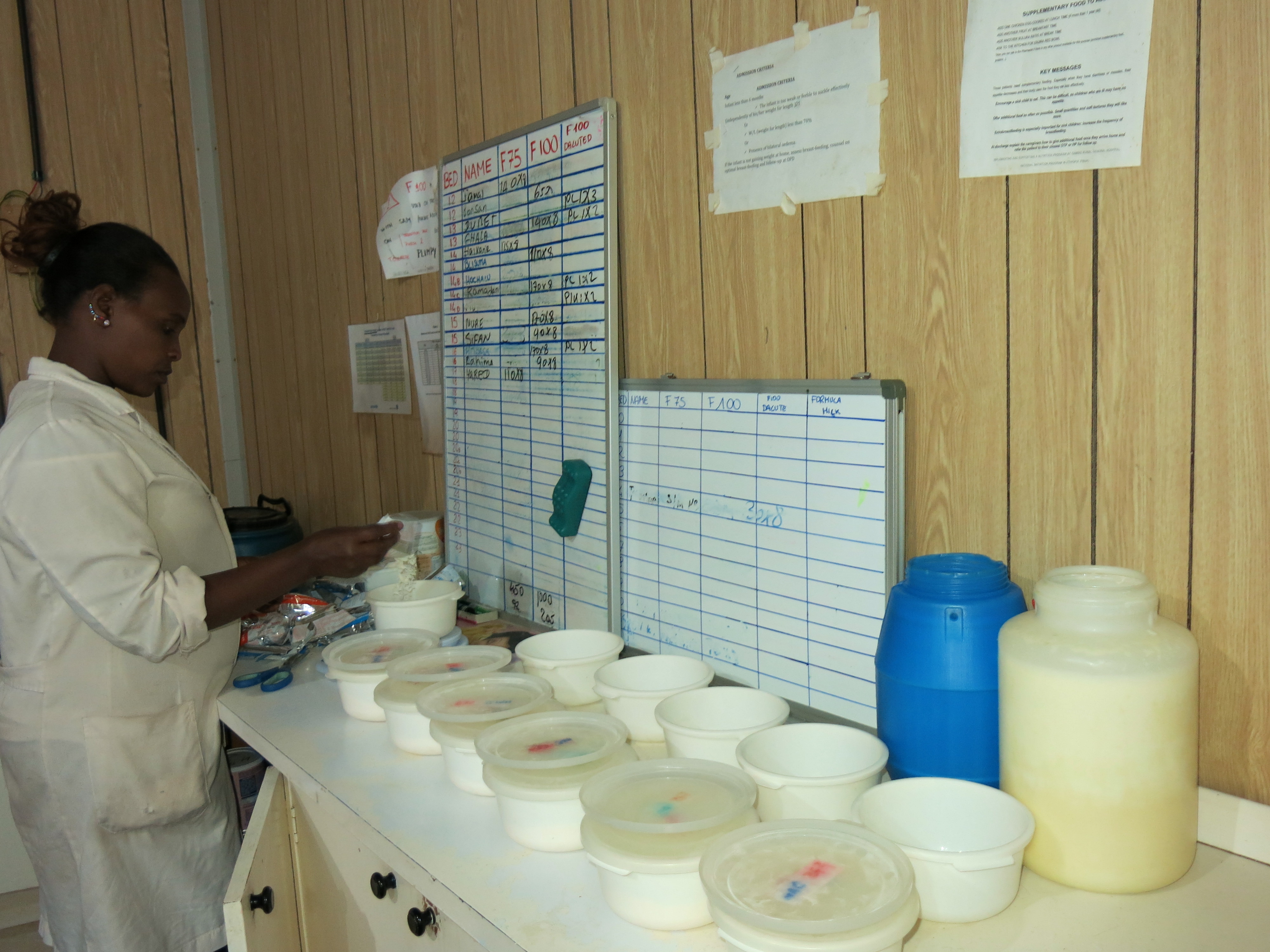 Preparación de la leche para el tratamiento de nutrición